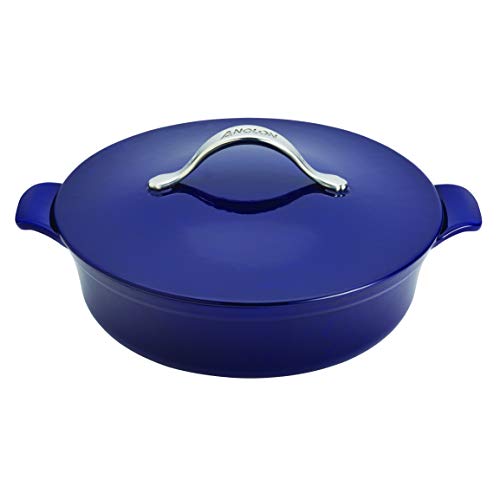Anolon Vesta Cast Iron Braiser / Short Cast Iron Dutch Oven 5 Quart