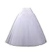 Nanwuji A-line Hoopless Petticoat Crinoline Underskirt Slips Floor Length for Bridal Wedding Dress, White, One Size