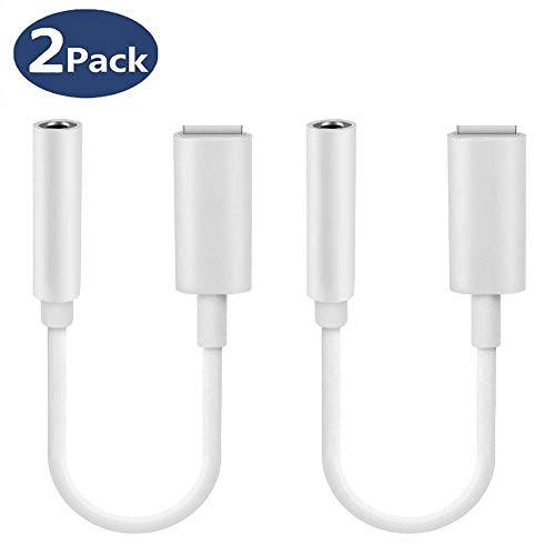 iPhone Headphone Adapter [2 Pack], Compatible with iPhone 7/7Plus /8/8Plus/X/XS/Max/XR Adapter Headphone Jack, L-Ghtig to 3.5 mm Headphone Adapter Jack Compatible with iOS 11/12 Accessories