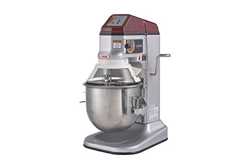 Axis Equipment AX-M12 Commercial Planetary Mixer, Aluminum Alloy Body, Stainless Steel Bowl, 12 qt. Capacity, 24-51/64" Height x 13" Width x 19-19/32" Depth