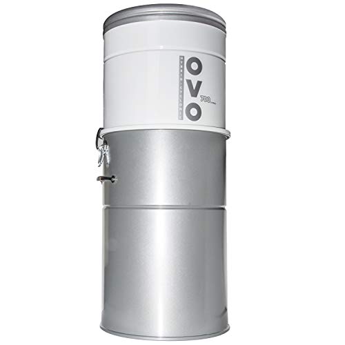 OVO Powerful Central Vacuum System - Heavy Duty Central Vac With Hybrid Filtration - 35L or 9.25Gal - 700 Airwatts Power Unit - OVO-700ST-35H