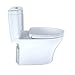 TOTO CST446CEMG#01 Aquia IV Elongated Dual Flush 1.28 and 0.8 GPF Skirted CEFIONTECT Two-Piece-Toilets, Cotton White