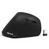 Ergonomic Mouse, Jelly Comb 2.4G Wireless Ergonomic Mouse Optical Mouse with 800/1200/1600 DPI, 6 Buttons - Black