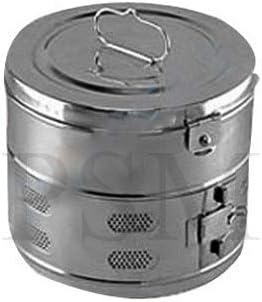 PrimeSurgicals Regular Stainless Steel Dressing Drum • with FREE EXCLUSIVE warranty (14x9)