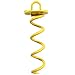 Sunnydaze 10-Inch Heavy-Duty Spiral Screw Ground Anchor - for Securing Tent, Dog Stake, or Canopy - Yellow