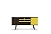 Manhattan Comfort Liberty Collection Mid Century Modern TV Stand With One Cabinet and Three Open Shelves and One Cubby With Splayed Legs, White/Wood