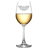 Abby Smith, Wonder Woman Engraved 18 oz Wine Glass