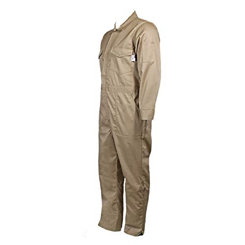 Oil and Gas Safety Supply Men's Flame Resistant Khaki Coverall 64/6XL