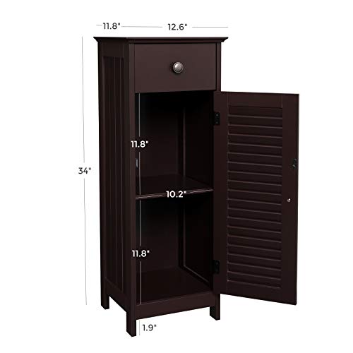 VASAGLE Bathroom Floor Storage Organizer, Standing