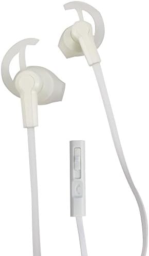 Super Bass 3.5mm Stereo Earbuds/ Headphone for HTC U11 Life, 10,10 evo, One, One Max, One M8 M9 (White) - w/ Mic & Volume Control + MND Stylus