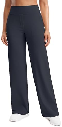 Amazon.com: Willit Women's Yoga Pants Wide Leg Dress Work Pants Stretch  Casual Pants Slacks with Pockets High Waist 27