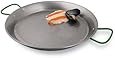 Paderno World Cuisine 18.5 Inch Polished Carbon Steel Paella Pan