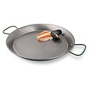 Paderno World Cuisine 18.5 Inch Polished Carbon Steel Paella Pan