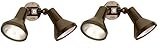 Nuvo Lighting SF77/495 Two Light Outdoor Heavy Duty Cast Aluminum Durable Weatherproof Security Flood Light, Bronze (2 Pack)