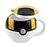 Pokemon GO Ultra Ball 16oz Ceramic Molded Coffee Mug w/Lid