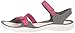 Crocs Women's Swiftwater Webbing Sandal W Sport, paradise pink/smoke, 9 M US