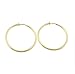 Aloha Earrings - Clip On Hoop Earrings for Women - Silver and Gold-Tone Brass Spring Hoops for Non-Pierced Ears (Gold XXL)
