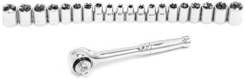 Tradespro 835518 1/4-Inch Drive Socket Set, 21-Piece