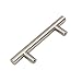 homdiy 5 Pack | Brushed Nickel Cabinet Hardware 2-1/2in Hole Centers Drawer Pulls Kitchen Cupboard Euro T Bar Dresser Pulls 201SN