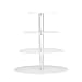 YestBuy 4 Tier White Round Wedding Party Acrylic Cupcake Display Tree Tower Stand 1 Unit (4 Tier Round)