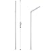 Plasticless 200PCS 100% Compostable Plant-Based Straws-A Fantastic Alternative to Soggy Paper Straws 100% Biodegradable Flexible Drinking White
