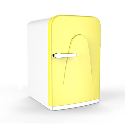 Click Here to See More Images YI HOME- 16L Car Refrigerator Mini Portable Household Small Electronic Freezer Fast Cooling Heating Dormitory 12V,Yellow