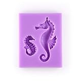 Tasty Molds Seahorse Silicone Fondant Mold High Definition Quality Cupcake Topper Cake Decoration Ocean Theme Birthday Party Tool for Candy, Sugarcraft, Resin, Polymer Clay and other Crafting Projects