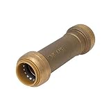 SharkBite U3016LFA Slip Coupling 3/4 inch, Repair Plumbing Fitting Pipe Connector, Push-to-Connect, Copper, CPVC