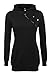 Zeagoo Women's Fashion Side Zip Funnel Neck Pullover Hoodie Sweatshirt, Black, X-Large