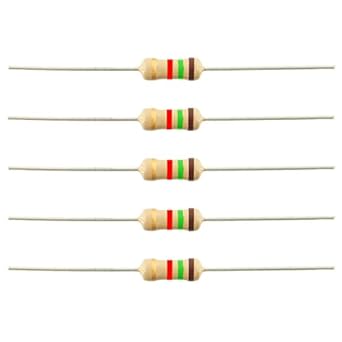 1 Watt Carbon Film Resistor 1 5k Ohm Pkg Of 5 Amazon Com Industrial Scientific