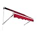 Outsunny 6' Drop Arm Manual Retractable Window Awning Sun Shade Shelter for Patio Balcony Outdoor, Aluminum, Can Cover 2 Windows, Wine Red