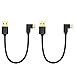 UGREEN USB Power Cable 2 Pack Right Angled Micro USB Charging for TV Stick, Chromecast, Roku Streaming Stick, USB TV PC devices, 90 Degree Charge Cord for Power Bank, Smartphone 6 Inches
