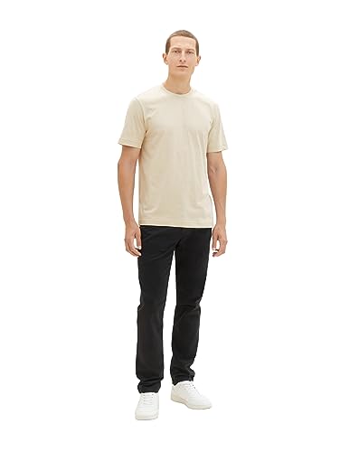 TOM TAILOR Men's T-Shirt, 32453 - Line Design Alfalfa Beige, S