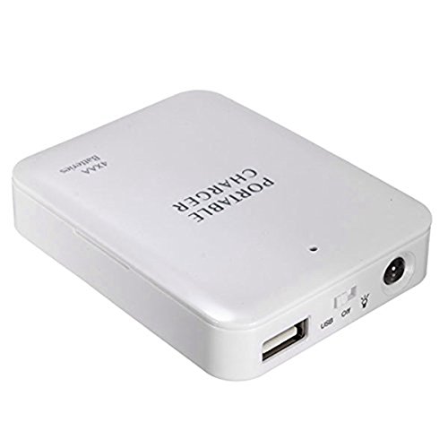 TOOGOO Portable USB Power Bank Charger Battery External Packing Box Battery Battery Charger Emergency Charger Charger 4X AA For Iphone 6 6plus Smartphones, Tablets, MP3 Player and more white