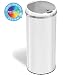 iTouchless 13 Gallon Touchless Sensor Trash Can with Odor Filter System, Round Steel Garbage Bin, Perfect for Home, Kitchen, Office, Alpine White