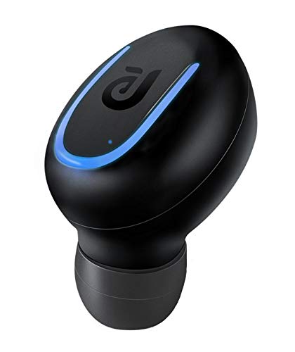 Bluetooth Earbud, Kissral Mini Wireless Headphone Car Headset Bluetooth Earpiece with USB Charger 6 Hours Talking Time for iPhone and Android (One Piece)- Black