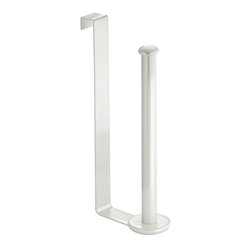 mDesign Over the Tank Toilet Tissue Paper Roll Holder Dispenser and