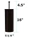 Toilet Plunger with Holder for Bathroom, Multi Drain Suitable Also for Bathtubs, Quick Dry, Bronze