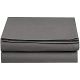 Elegant Comfort. Premium Hotel 1-Piece, Luxury and Softest 1500 Thread Count Egyptian Quality Bedding Flat Sheet, Wrinkle-Free, Stain-Resistant 100% Hypoallergenic, King, Gray