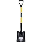 Square Point Shovel, Fibreglass, Tempered Steel Blade, D-Grip Handle, 32-1/2" Long