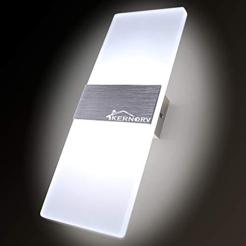 Kernorv Modern Wall Sconce, Set of 2 Led Wall Sconces Light Modern and Fashion Cool White Led Wall Light for Bedroom Living Room Balcony Porch Office Hotel and Hallway 11.4" x 4.3" (12W, 6000K) - Thumbnail 7