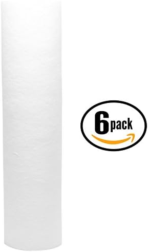 6-Pack Replacement for DuPont WFPF13003B Polypropylene Sediment Filter - Universal 10-inch 5-Micron Cartridge Compatible with DuPont Whole House Water Filtration System - Denali Pure Brand