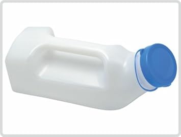 Urinflasche mit Griff 1 Liter, milchig mit Deckel - Urinflaschen Urinente