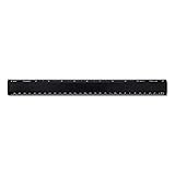Alumicolor Aluminum Desk Ruler, 12IN, Black