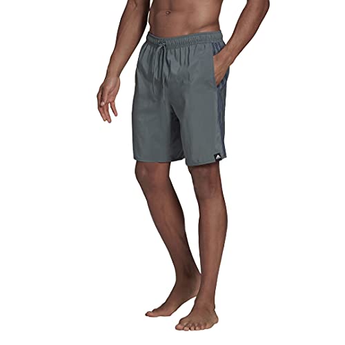 adidas mens 3-Stripes CLX Swim Shorts Blue Oxide/Crew Navy XX