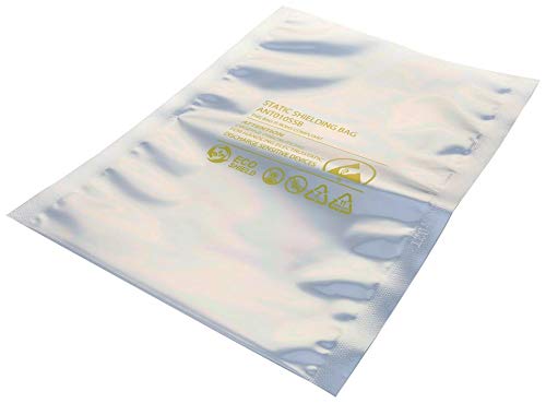 MULTICOMP PRO Shielded Anti-Static Heat Seal ESD-Safe Bag, 254mm x 305mm, Pack of 100 – Static Shielding PCB & Component Protection