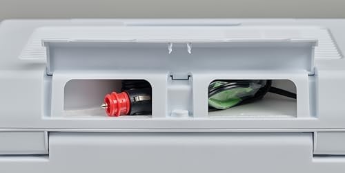 IE27DC Nevera Eléctrica, 12V, 27L – Mini Frigorífico Compacto para Coche, Camping, Viajes, Barco y Festivales – Ligera, Portátil y con Compartimento para Cables