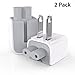 AC Power Adapter US Wall Folding Plug Duck Head (2 Pack), AirsFish Charge Adapter US Standard Plug Duck Head Compatible for MacBook Pro/MacBook Air/Mac iBook/iPhone/iPod/etc.（White）