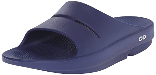 OOFOS Unisex Ooahh Slide Sandal,Navy,9M US Women/7M US Men