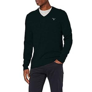 GANT Men’s Md. Extrafine Lambswool V-Neck Sweater